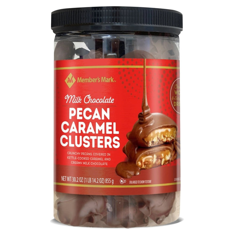 Members Mark Milk Chocolate Pecan Caramel Clusters 30.2 Ounce Image 1