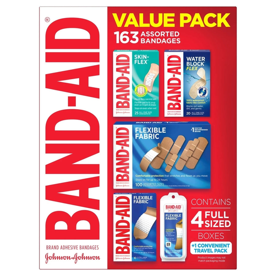 Band-Aid Brand Variety Pack Adhesive Bandages (163 Count) Image 1