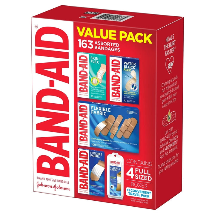 Band-Aid Brand Variety Pack Adhesive Bandages (163 Count) Image 3