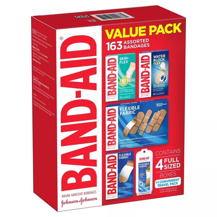 Band-Aid Brand Variety Pack Adhesive Bandages (163 Count) Image 4