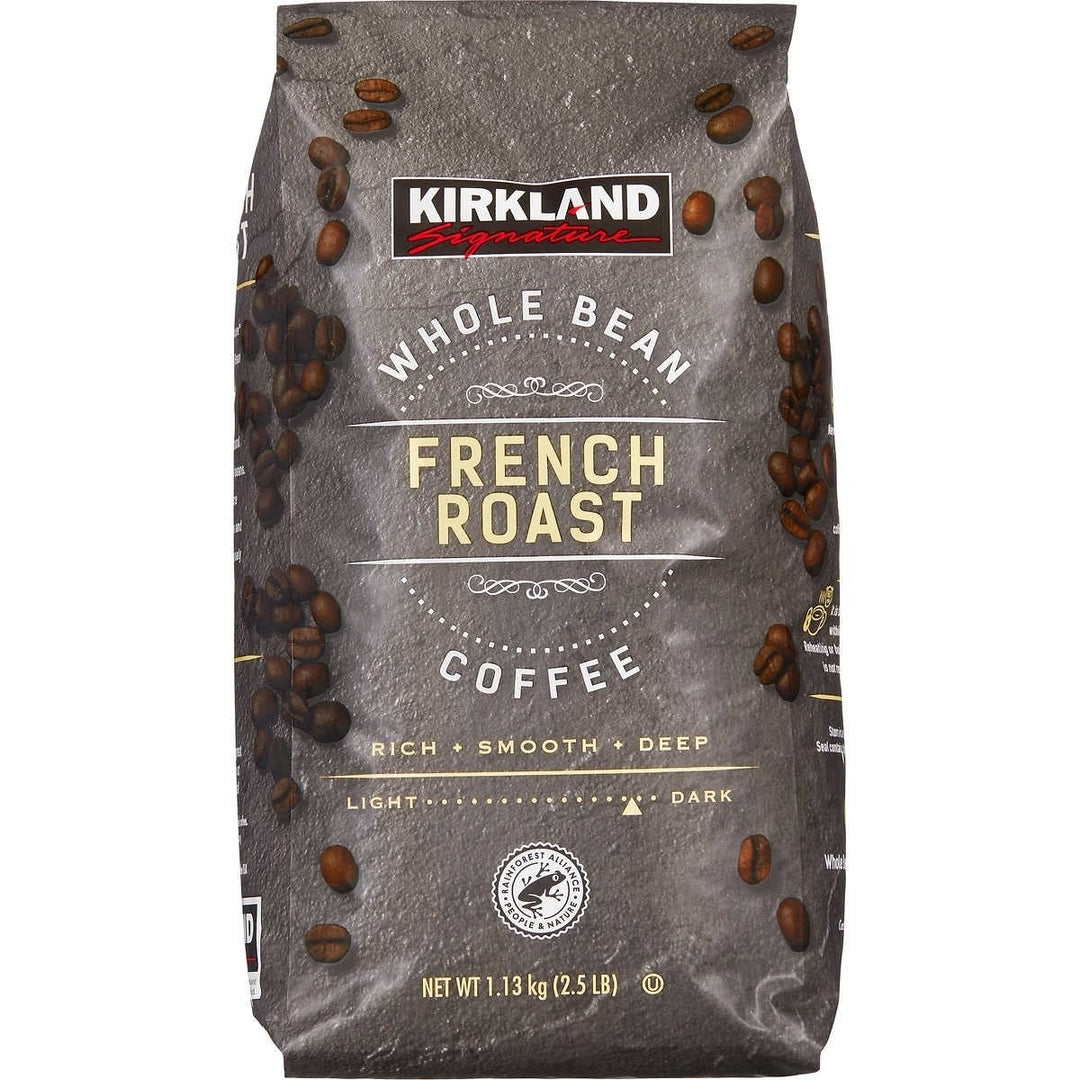 Kirkland Signature Whole Bean Coffee French Roast 2.5 Pounds Image 1