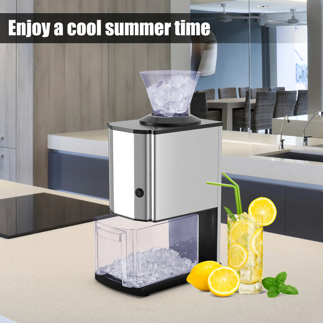 Electric Stainless Steel Ice Crusher Machine Professional Tabletop Image 8