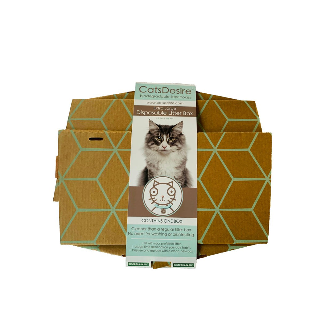 Cats Desire Biodegradable Disposable Litter Boxes Extra Large 3 Pack USA Made Image 4