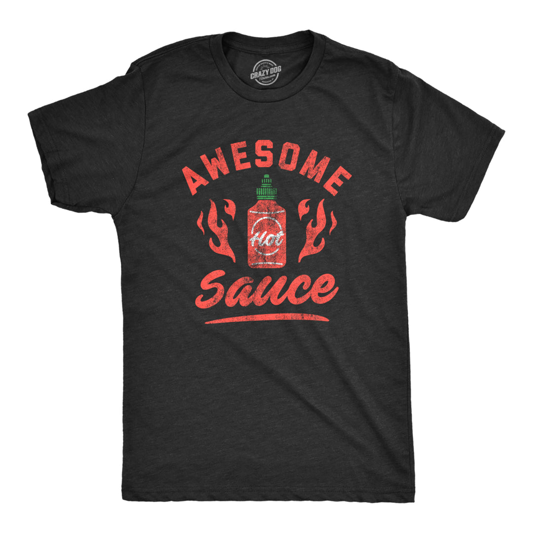 Mens Awesome Sauce T Shirt Funny Saying Cool Nerdy Tee Fun Joke for Foodie Image 1