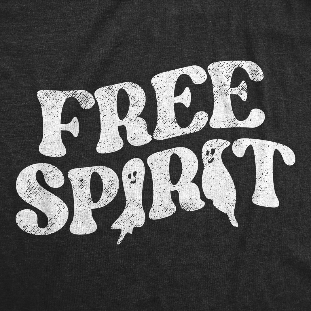 Mens Free Spirit T Shirt Funny Halloween Party Ghost Graphic Novelty Tee For Guys Image 2