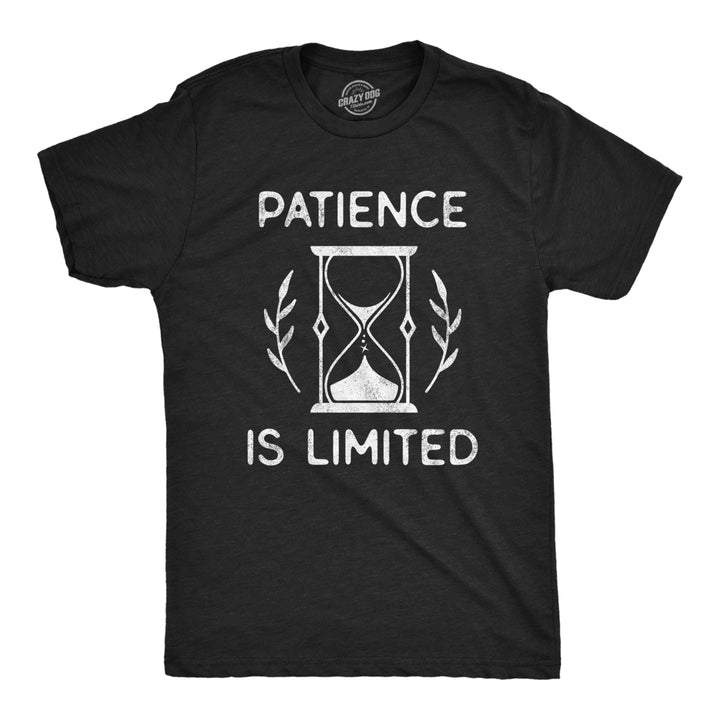 Mens Patience Is Limited T Shirt Funny Saying Nerdy Tee Sarcasm Humor Gag Gift Image 1