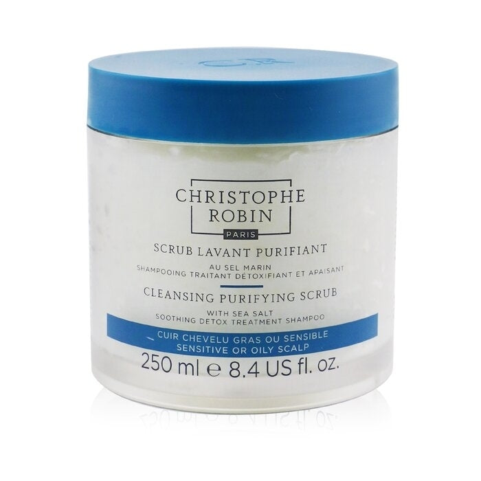 Christophe Robin - Cleansing Purifying Scrub with Sea Salt (Soothing Detox Treatment Shampoo) - Sensitive or Oily Image 1