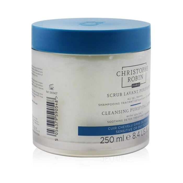 Christophe Robin - Cleansing Purifying Scrub with Sea Salt (Soothing Detox Treatment Shampoo) - Sensitive or Oily Image 2