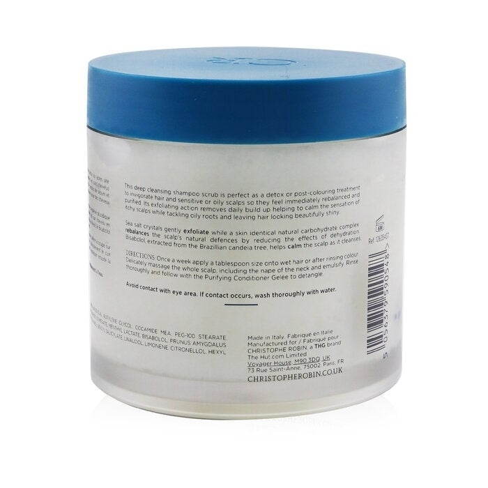 Christophe Robin - Cleansing Purifying Scrub with Sea Salt (Soothing Detox Treatment Shampoo) - Sensitive or Oily Image 3
