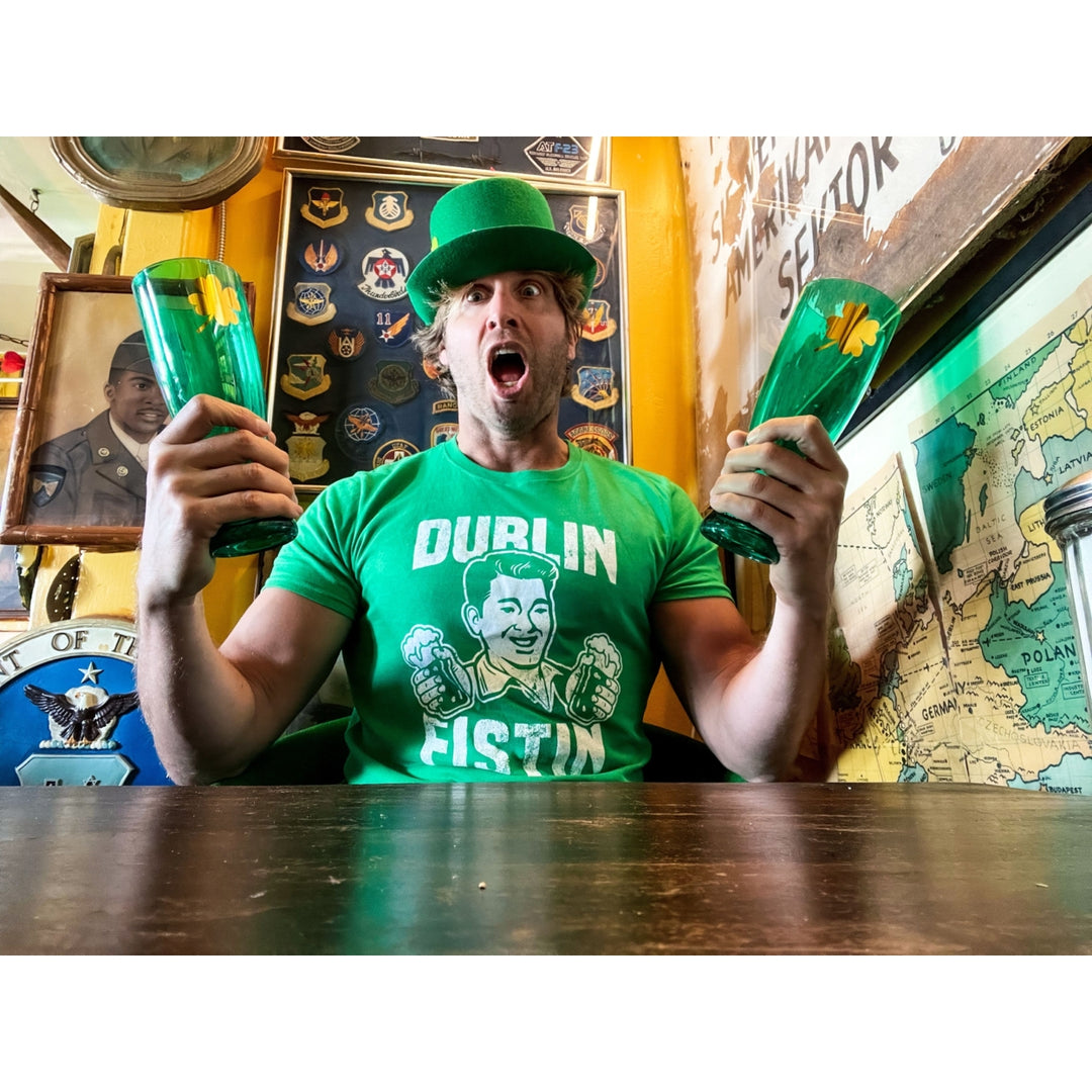 Mens Dublin Fistin T shirt Funny Irish St Patricks Day Beer Drinking Novelty Tee Image 6