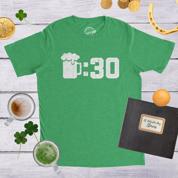 Mens Beer Thirty T Shirt Funny Drinking Saint Patricks Day Sarcastic Irish Tee Image 4