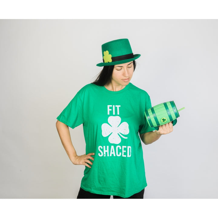 Womens Fit Shaced Funny Irish Clover Shamrock Saint Patricks Day Lucky T Shirt Image 4