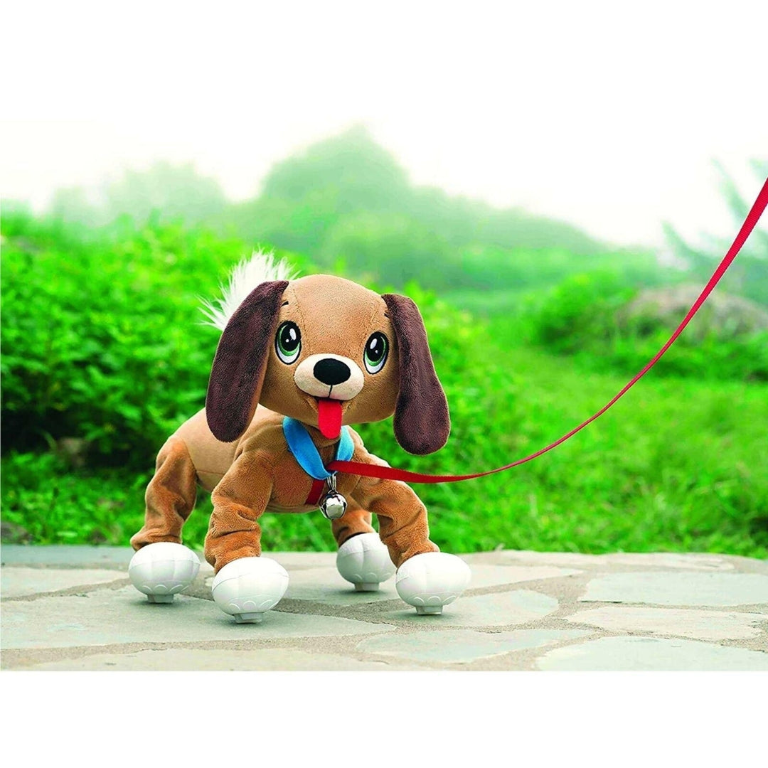 Mighty Mojo Peppy Pets Brown Mutt Walking Dog Toy Interactive No Batteries Required Image 6