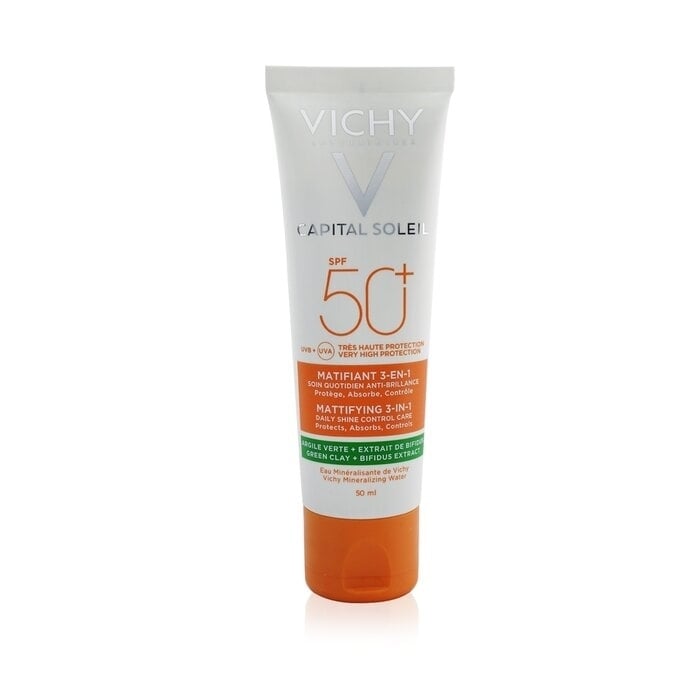 Vichy - Capital Soleil Mattifying 3-In-1 Daily Shine Control Care SPF 50 - Protects Absorbs Controls(50ml/1.69oz) Image 1