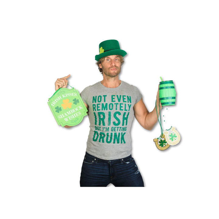 Mens Not Even Remotely Irish But Im Drunk T Shirt St Funny Saint Patricks Day Image 6