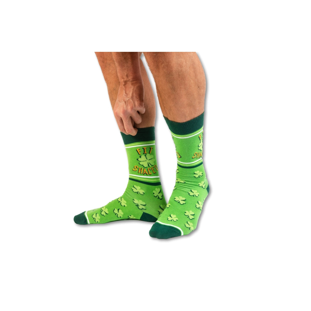 Mens Fit Shaced Socks Funny St Patricks Day Irish Drinking Party Novelty Image 7