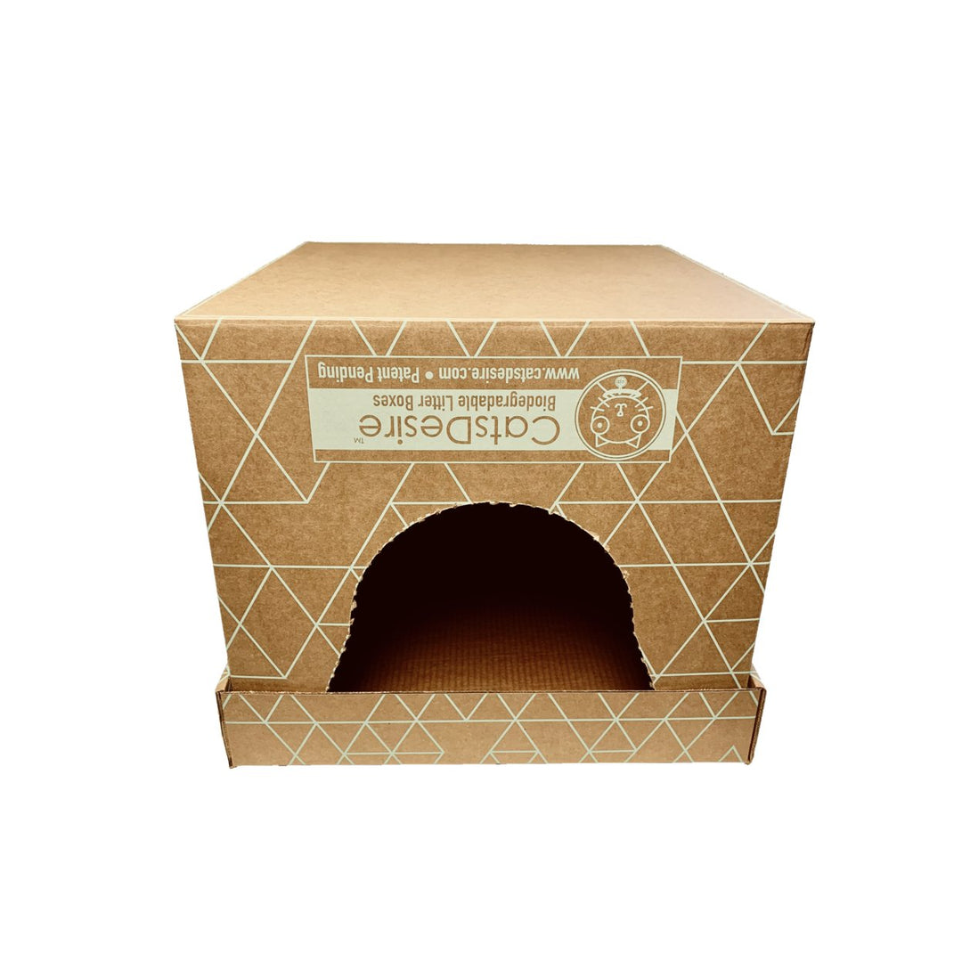 Cats Desire Disposable Biodegradable Top-Side Entry Litter Boxes Image 9