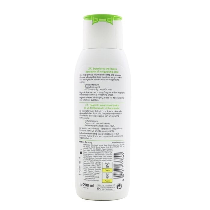 Lavera - Body Lotion (Regreshing) - With Lime and Organic Almond Oil - For Normal Skin(200ml/7oz) Image 3