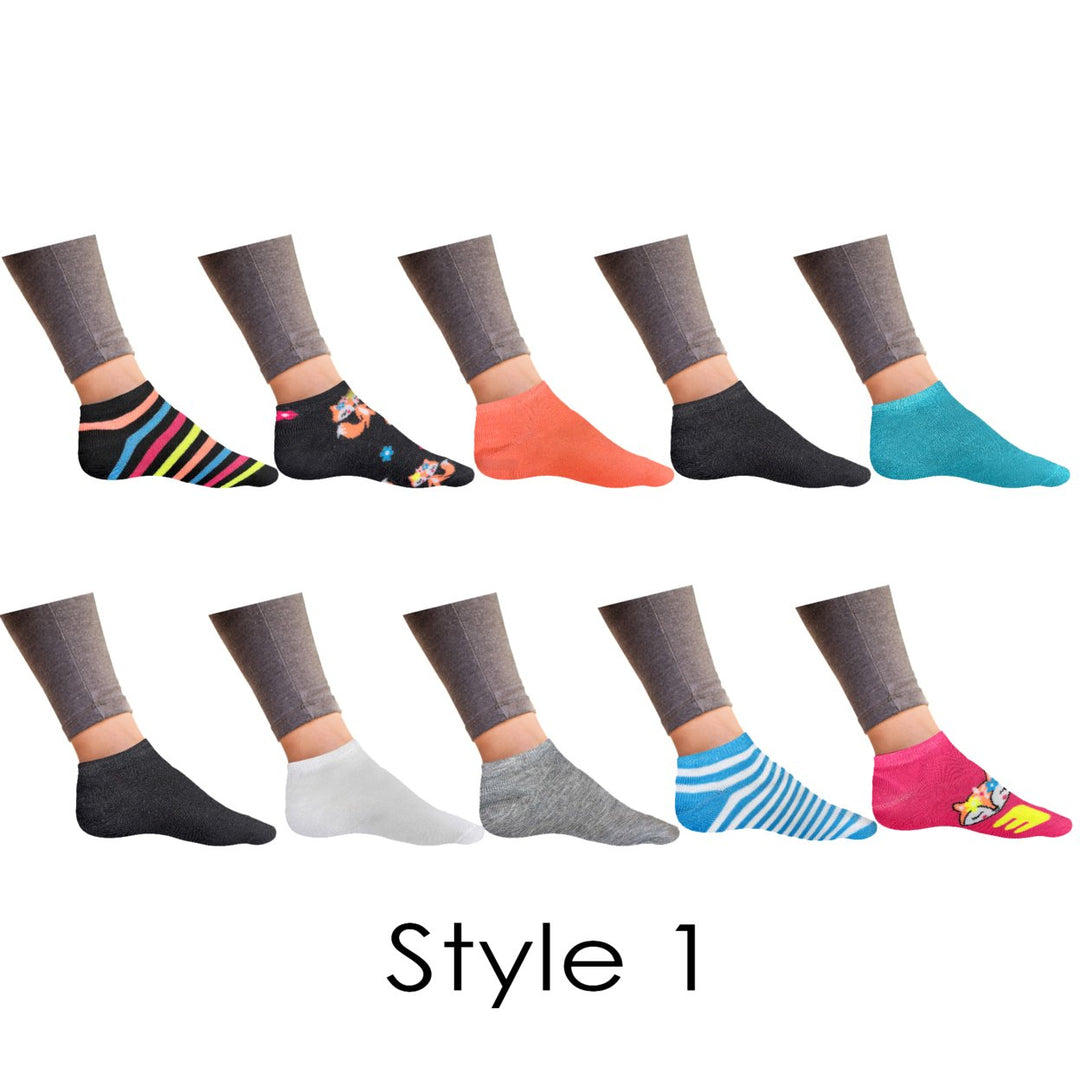 20 Pairs Womens Breathable No Show Low Cut Ankle Socks Colorful Assorted Sizes Image 2