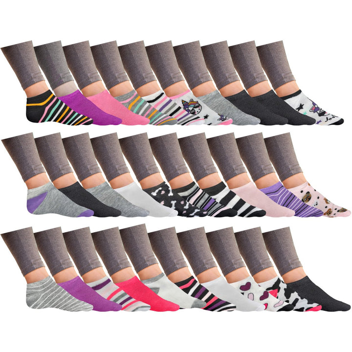 20 Pairs Womens Breathable No Show Low Cut Ankle Socks Colorful Assorted Sizes Image 8