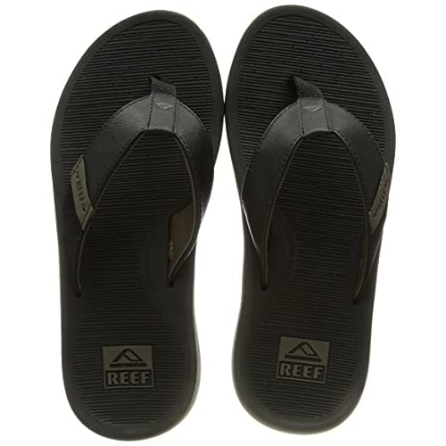 REEF Santa Ana Flip Flop Sandals Black CI4650 High Arch Support Water Friendly Image 4