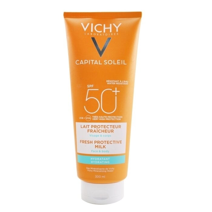 Vichy - Capital Soleil Fresh Protective Milk SPF 50 (Water Resistant - Face and Body)(300ml/10.1oz) Image 1