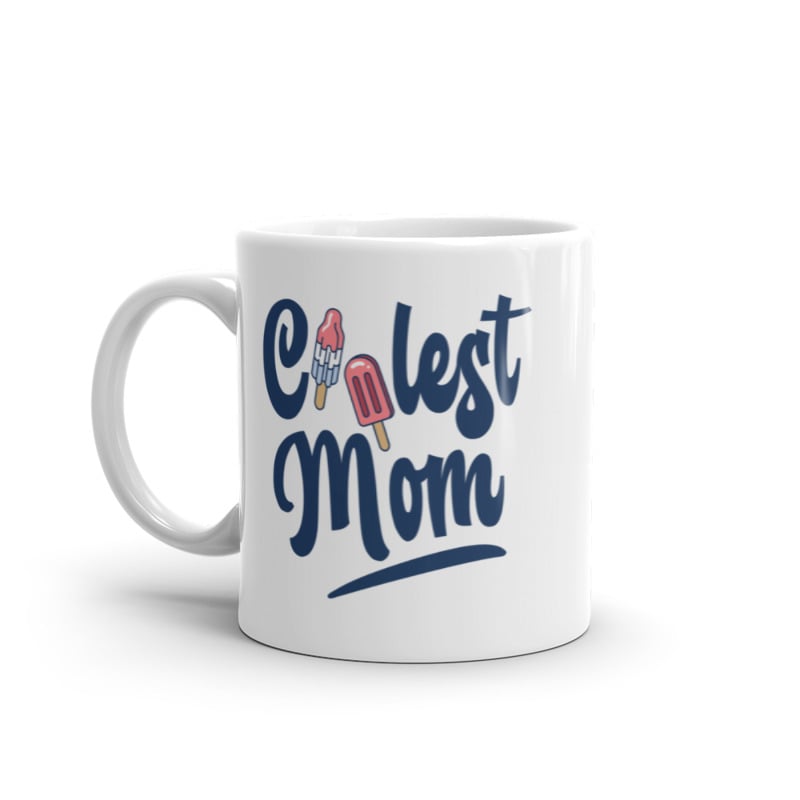 Coolest Mom Popsicles Mug Cute Mothers Day Ice Cream Freeze Pop Graphic Novelty Coffee Cup-11oz Image 1