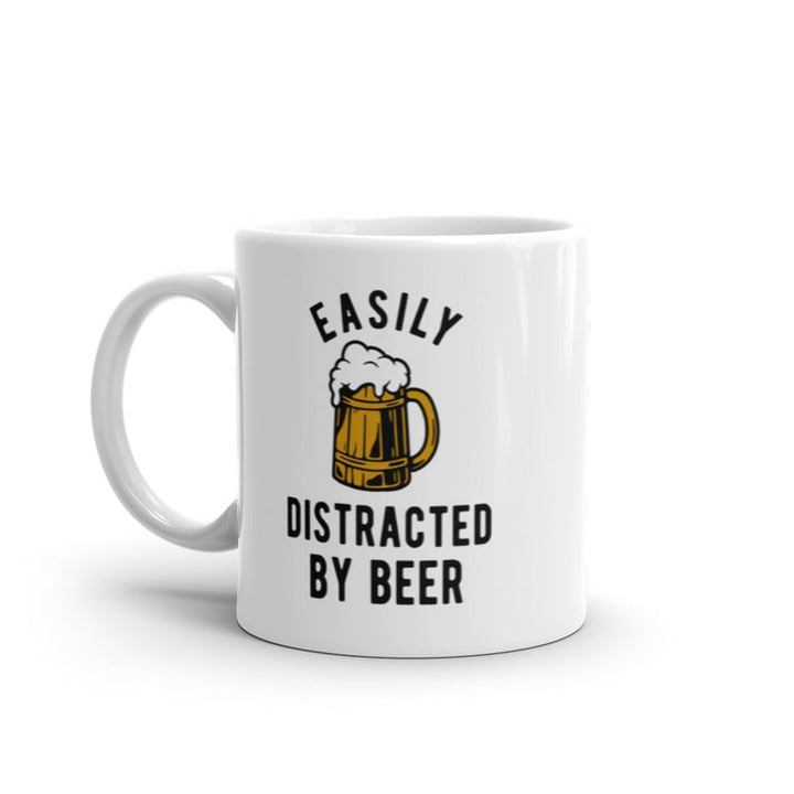 Easily Distracted By Beer Mug Funny Drinking Graphic Novelty Coffee Cup-11oz Image 1