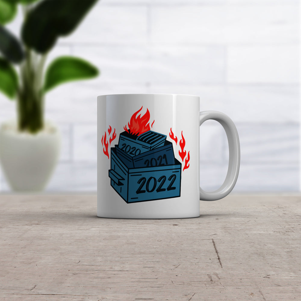 2022 Dumpster Fire Mug Funny  Years Trash Graphic Novelty Coffee Cup-11oz Image 2