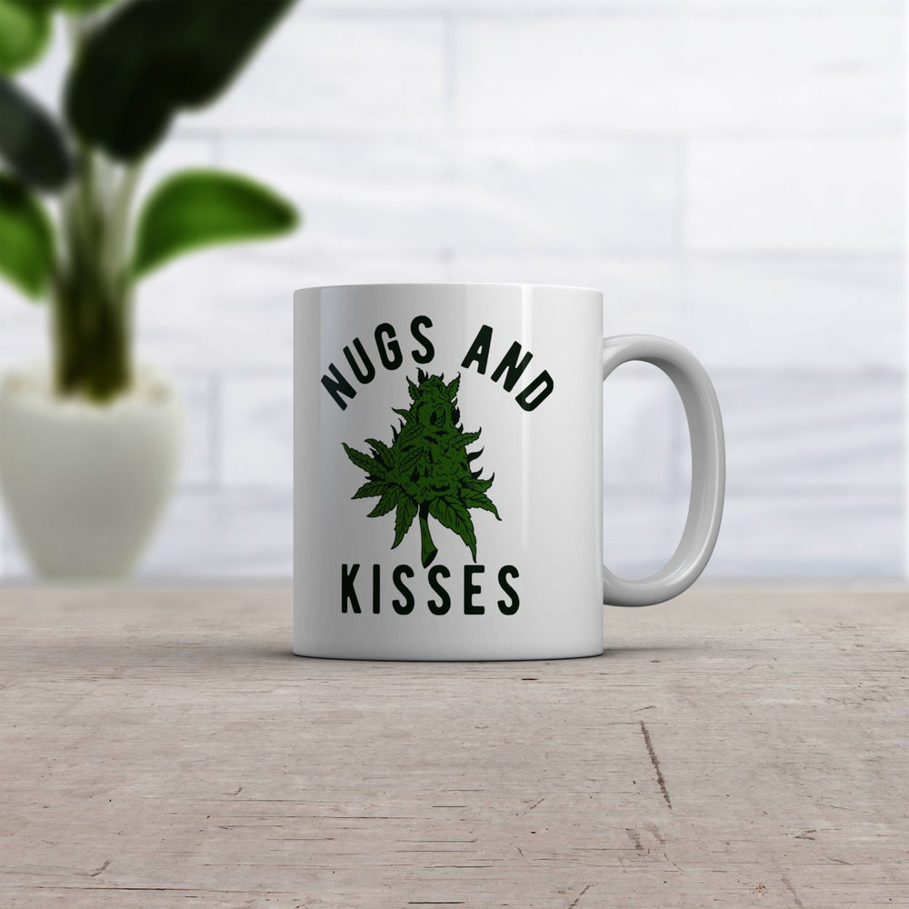 Nugs And Kisses Mug Funny 420 Pot Lovers Weed Graphic Novelty Coffee Cup-11oz Image 2