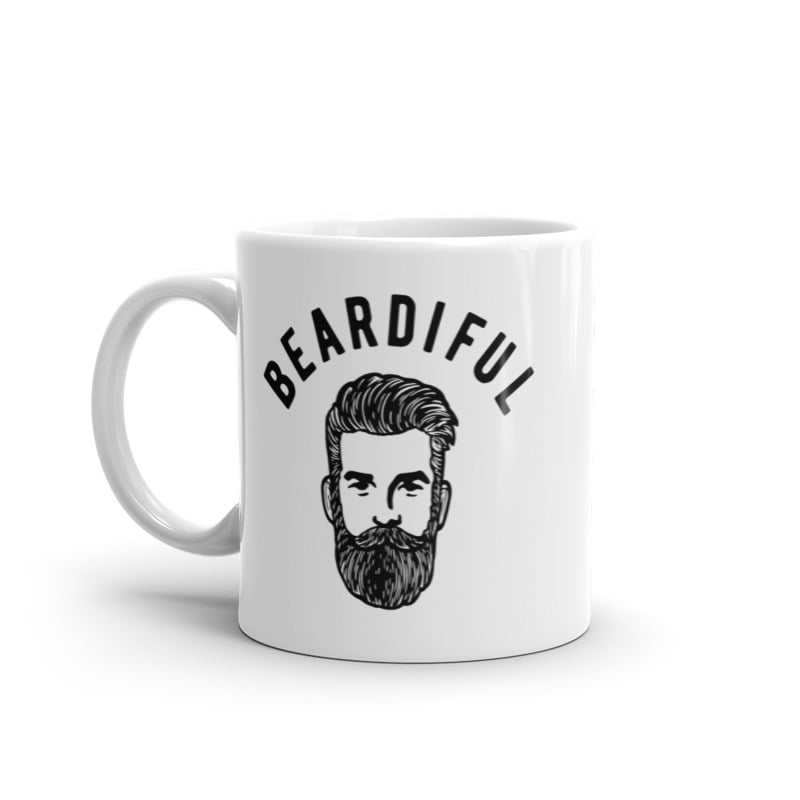 Beardiful Mug Funny Good Looking Facial Hair Graphic Novelty Coffee Cup-11oz Image 1