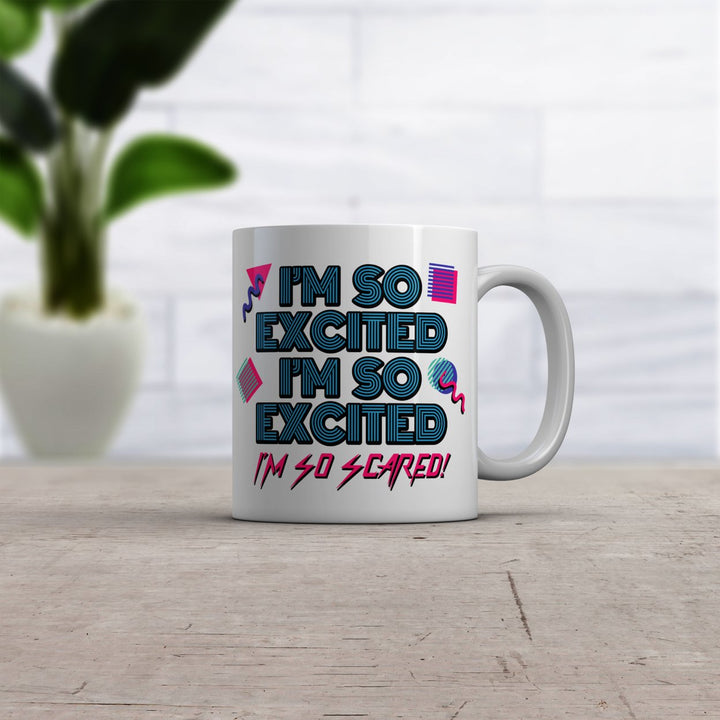 Im So Excited Im So Scared Mug Funny Sarcastic Thrilled Panicking Graphic Novelty Coffee Cup-11oz Image 2