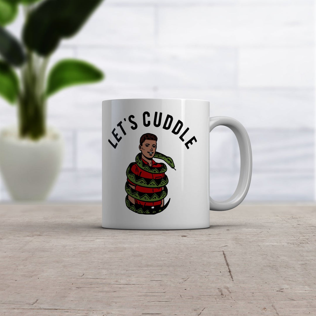 Lets Cuddle Mug Funny Sarcastic Snake Hug Graphic Novelty Coffee Cup-11oz Image 2