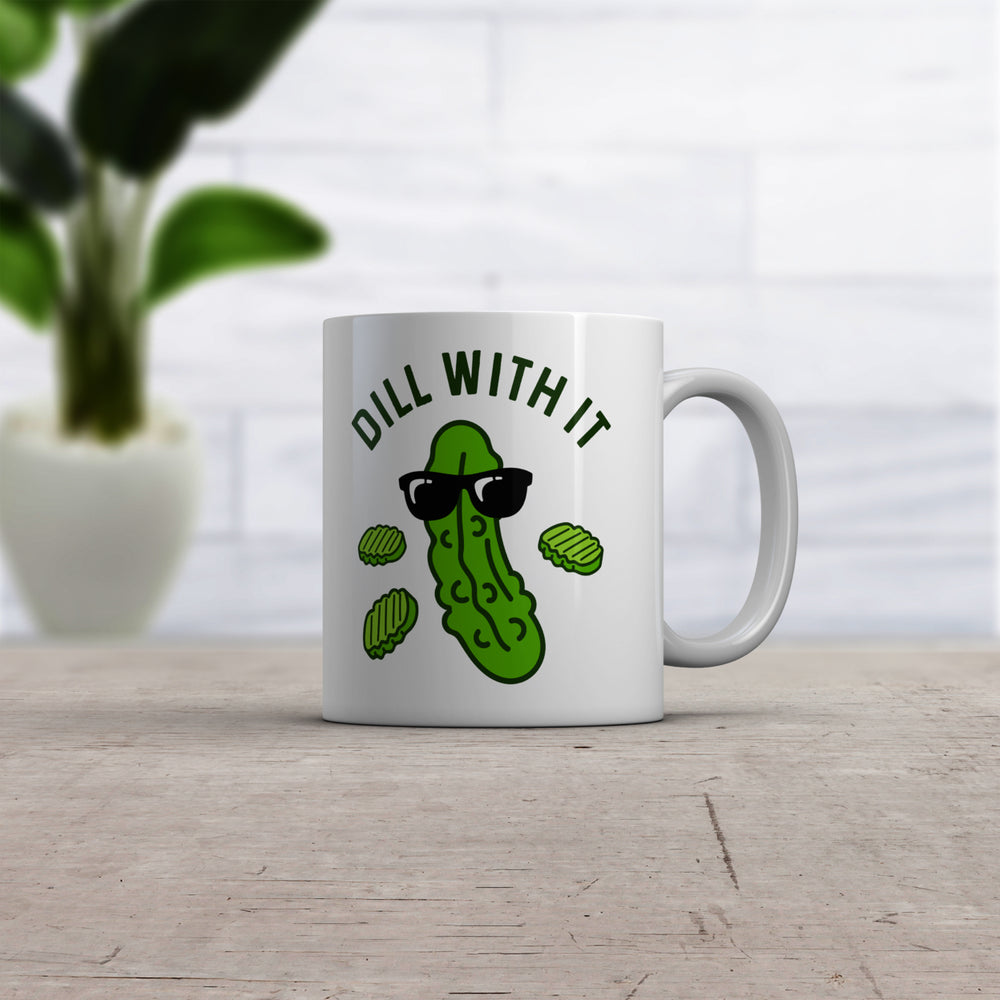 Dill With It Mug Funny Cool Pickle Coffee Cup - 11oz Image 2