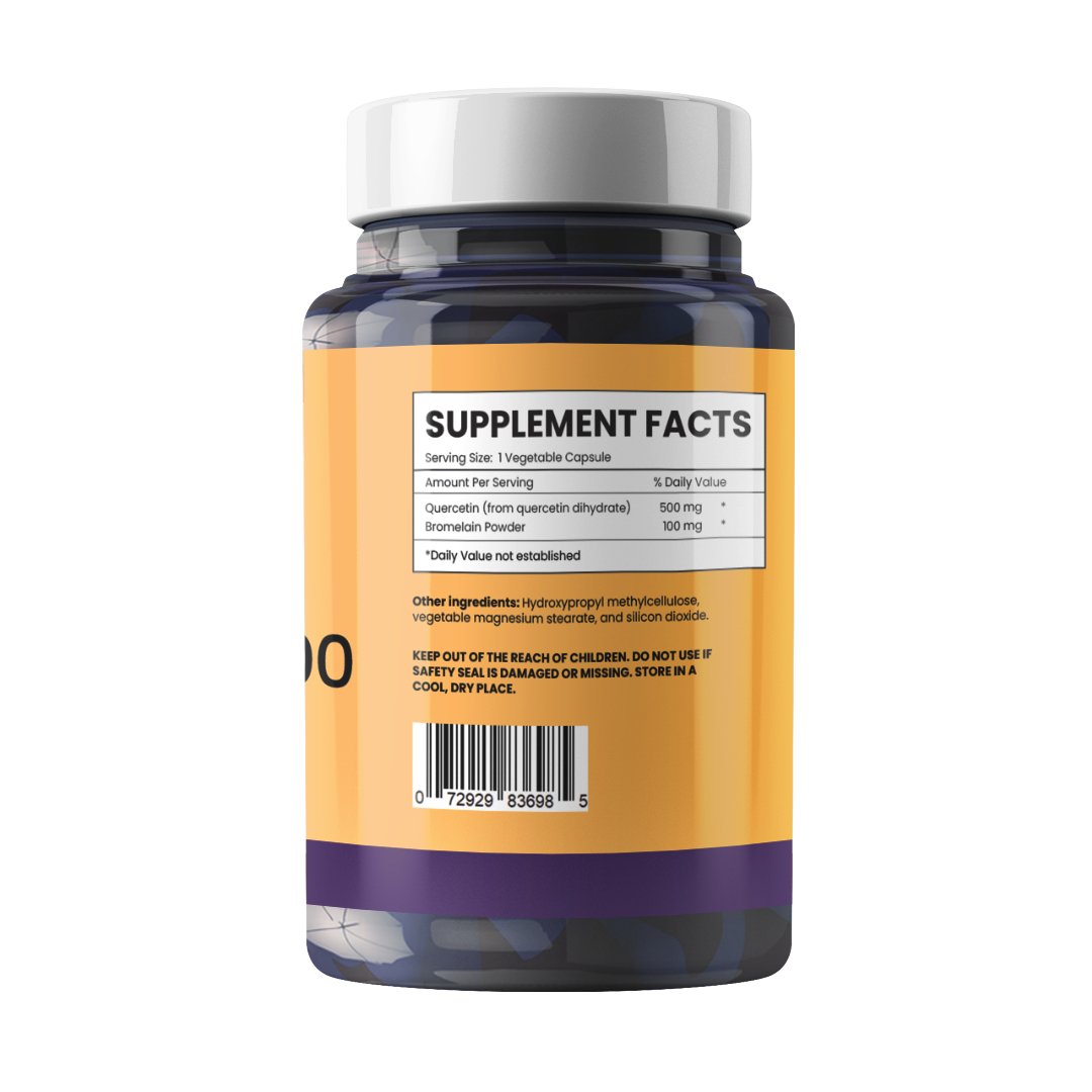 Totally Products Quercetin with Bromelain 60 Veg Capsules Immune Support 2 Bottles Image 3