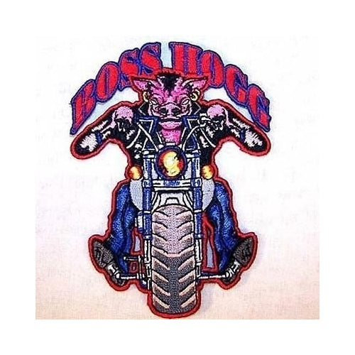 BOSS HOG PIG SKULL EMBRODIERED PATCH jacket biker P542 bikers novelty patches Image 1
