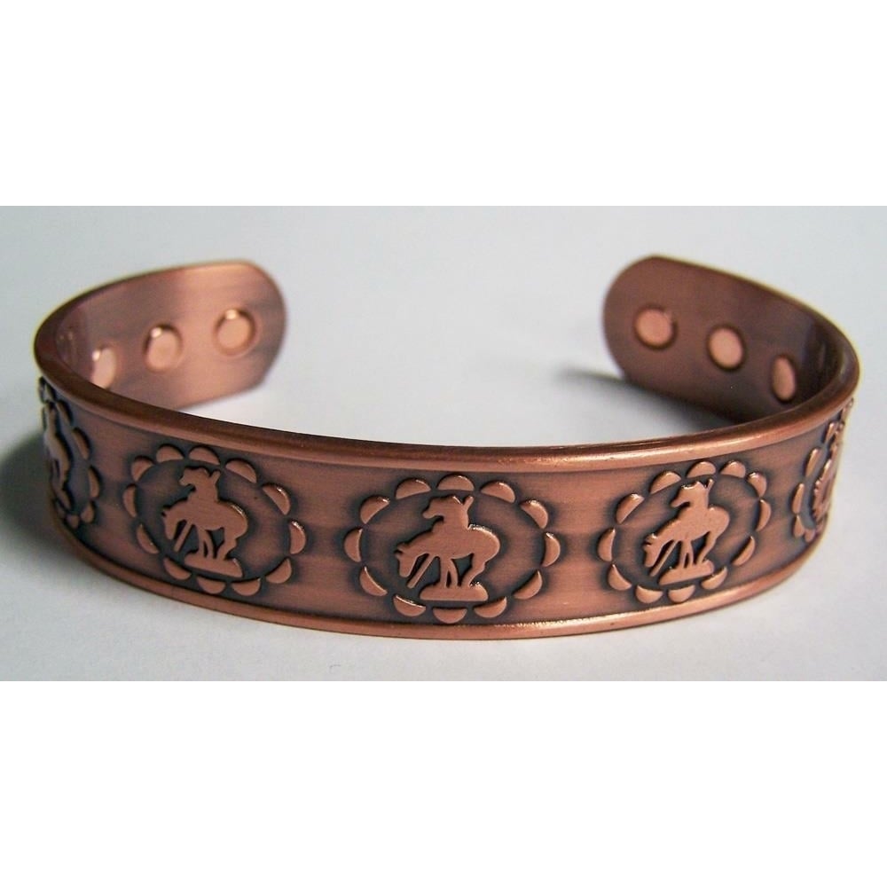 END OF TRAIL PURE COPPER SIX MAGNETS CUFFED BRACELET health pain relieve 598 Image 1