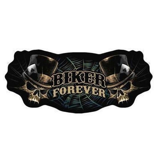 large JUMBO BIKER FOREVER SKULL JACKET BACK PATCH JBP32 skulls motorcycle Image 1