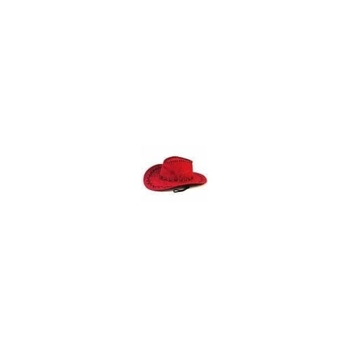 6 RED LEATHER COWBOY HAT mens hats western wear womens BULK LOT HEADWEAR Image 1