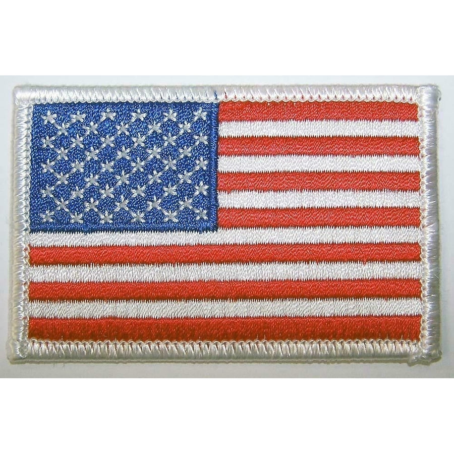 AMERICAN FLAG left arm PATCH P6151 jacket 3" BIKER EMBROIDERED military uniform Image 1