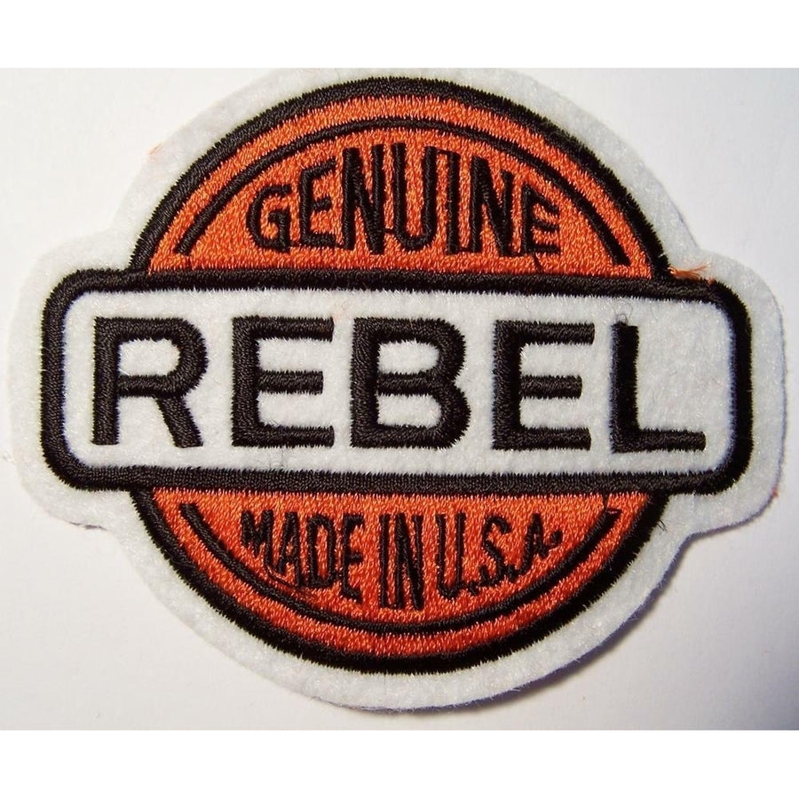 GENUINE REBEL MADE IN USA PATCH P411 jacket 4 IN BIKER EMBROIDERED patches Image 1