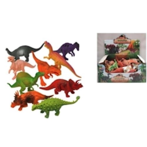 24 PIECE SET 6" DINOSAUR PLASTIC PLAY SET sold by the 24 piece w display Image 1