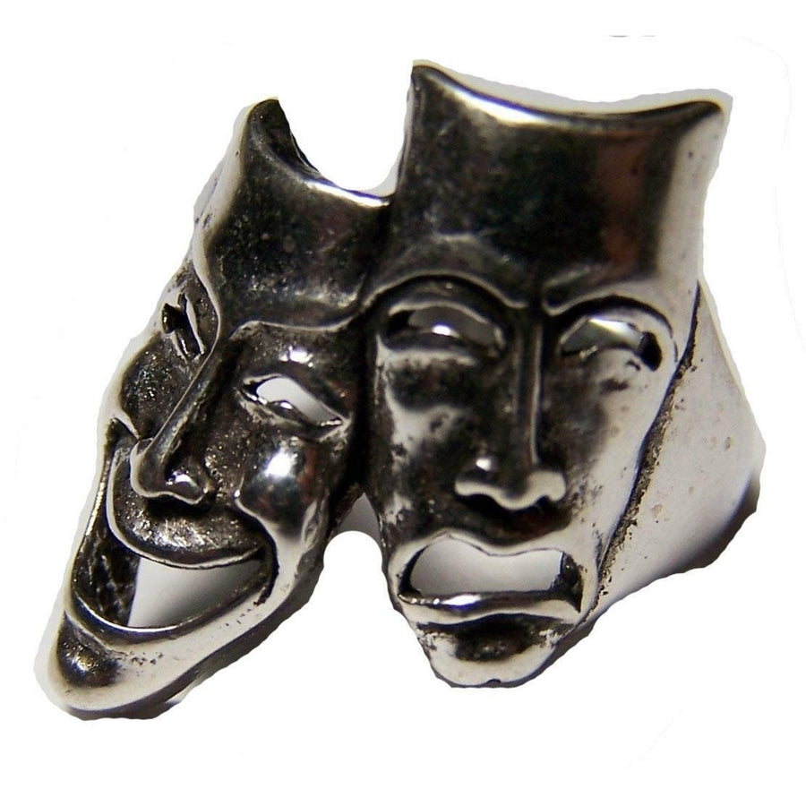 QUALITY HAPPY and SAD FACES RING 185 jewelry unisex MENS womens BIKER MASK Image 1