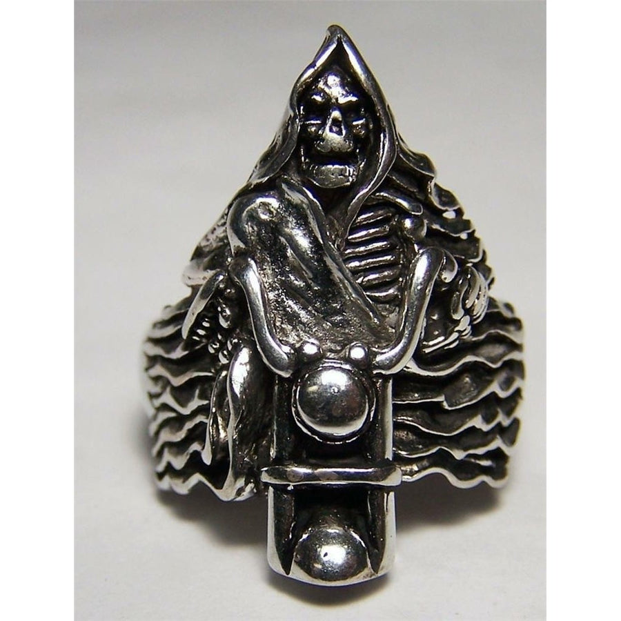 QUALITY REAPER MOTORCYCLE RIDER RING 143 jewelry unisex MENS womens BIKER Image 1