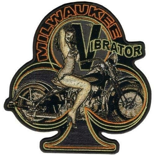 KNUCKLE HEAD PIN UP EMBROIDERED PATCH P5310 biker iron on patches babe 5 IN Image 1