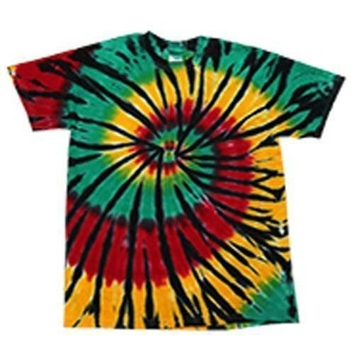 RASTA WEB RAINBOW TYE DYED TEE SHIRT men lady SIZE SMALLhippie tie dye SWIRL 91 Image 1