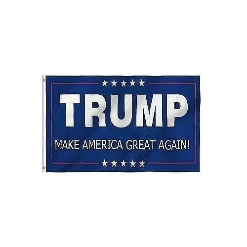 BLUE TRUMP 2020 3 X 5 POLY FLAG W/ GROMMETS 811 donald trump 2nd amendment Image 1