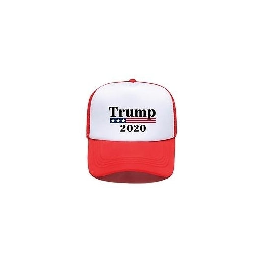 1 PIECE RED TRUCKER TRUMP ADJUSTABLE BASEBALL CAP ONE SIZE cap 2020 hats maga Image 1