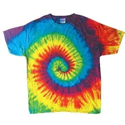 COLORED RAINBOW NEON TYE DYED TEE SHIRT men women SIZE S hippie dye SWIRL 215 Image 1