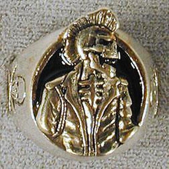 1 DELUXE MOHAWK PUNK SKELETON SILVER BIKER RING BR158 mens RINGS jewelry skull Image 1